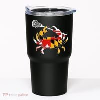 Maryland State Flag Crab Lacrosse Complete Stick Tumbler thumb 0