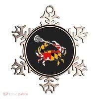 Maryland State Flag Crab Lacrosse Complete Stick Ornament thumb 0