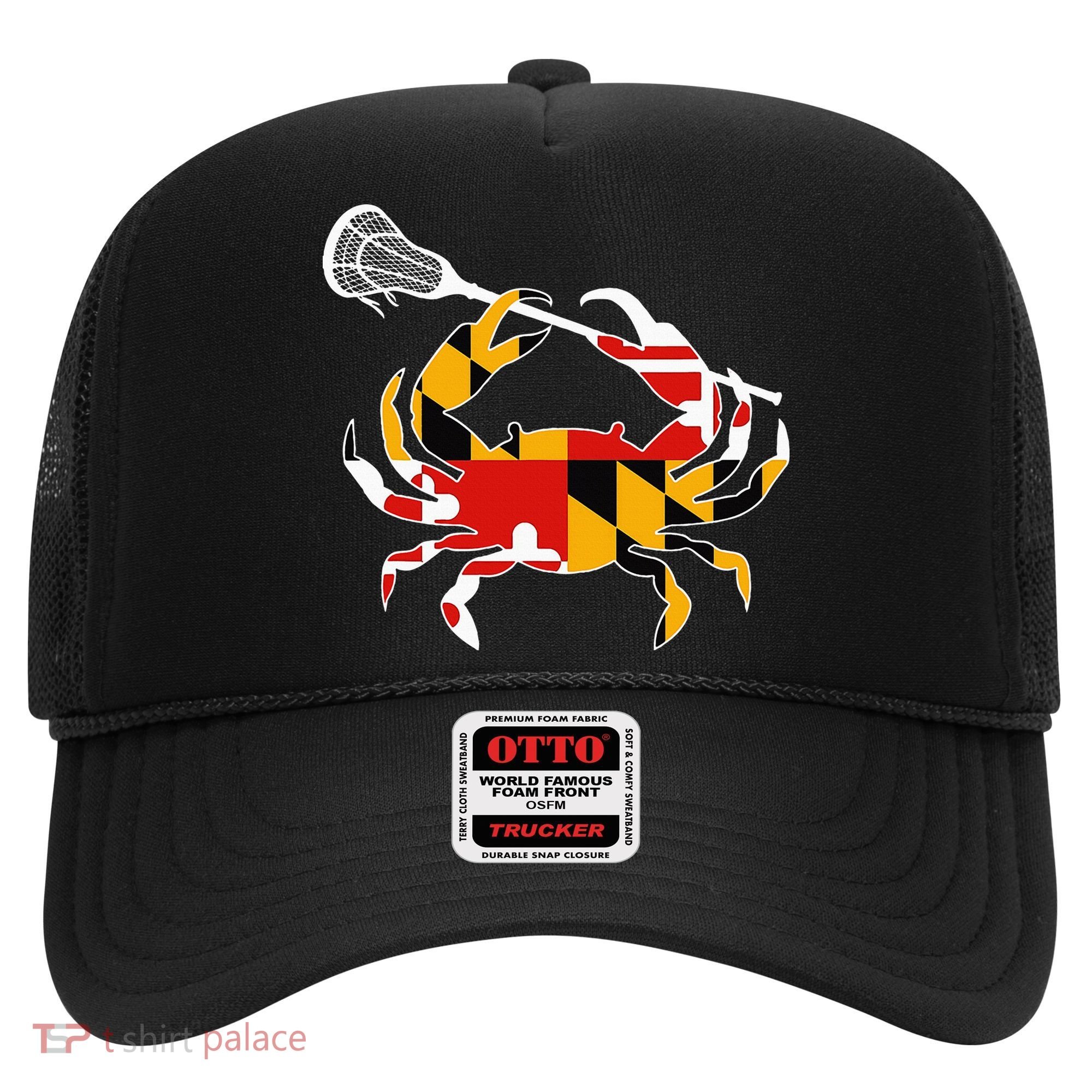 Maryland State Flag Crab Lacrosse Complete Stick Hat