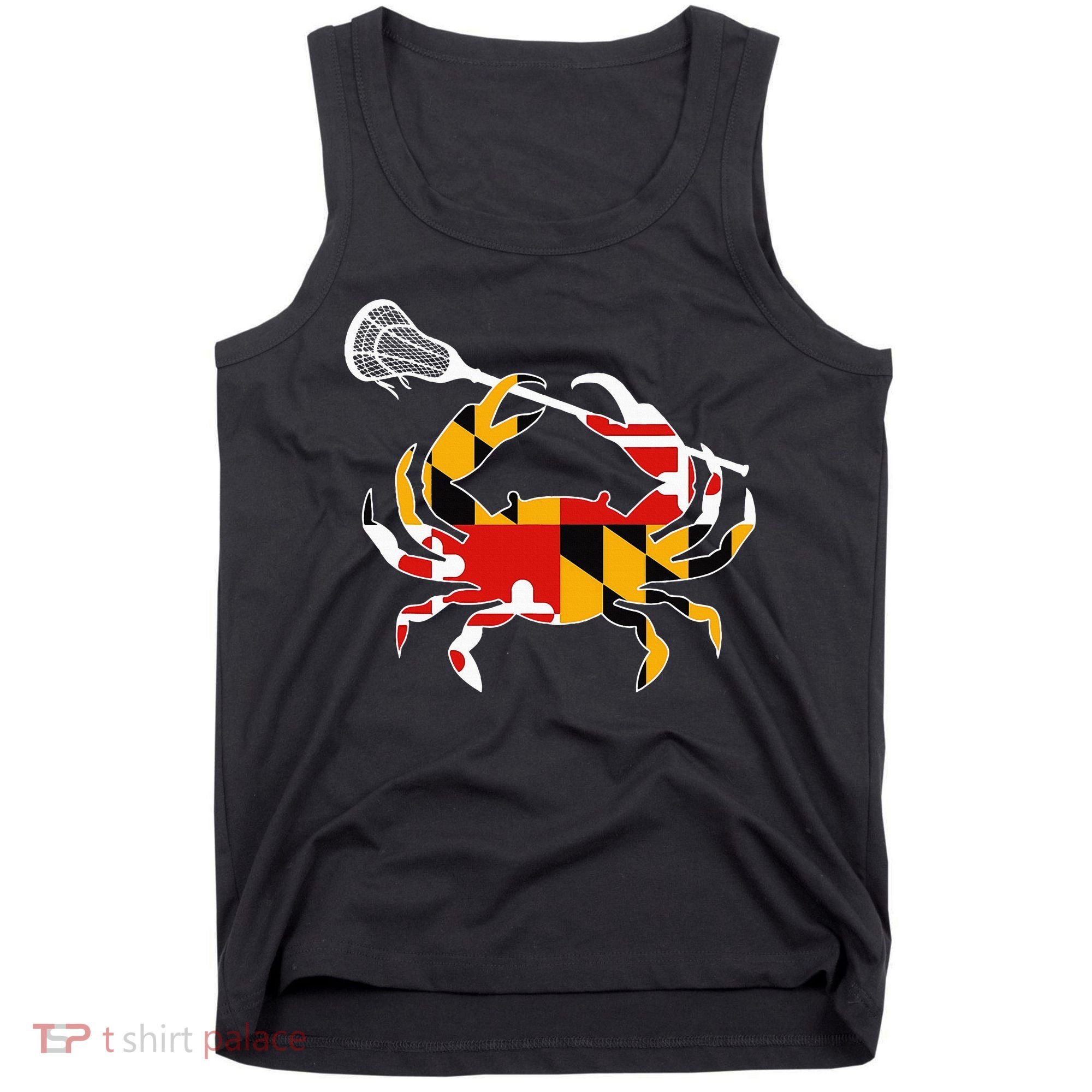 Maryland State Flag Crab Lacrosse Complete Stick Tank Top