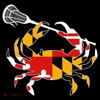 Maryland State Flag Crab Lacrosse Complete Stick Toddler T-Shirt thumb 4