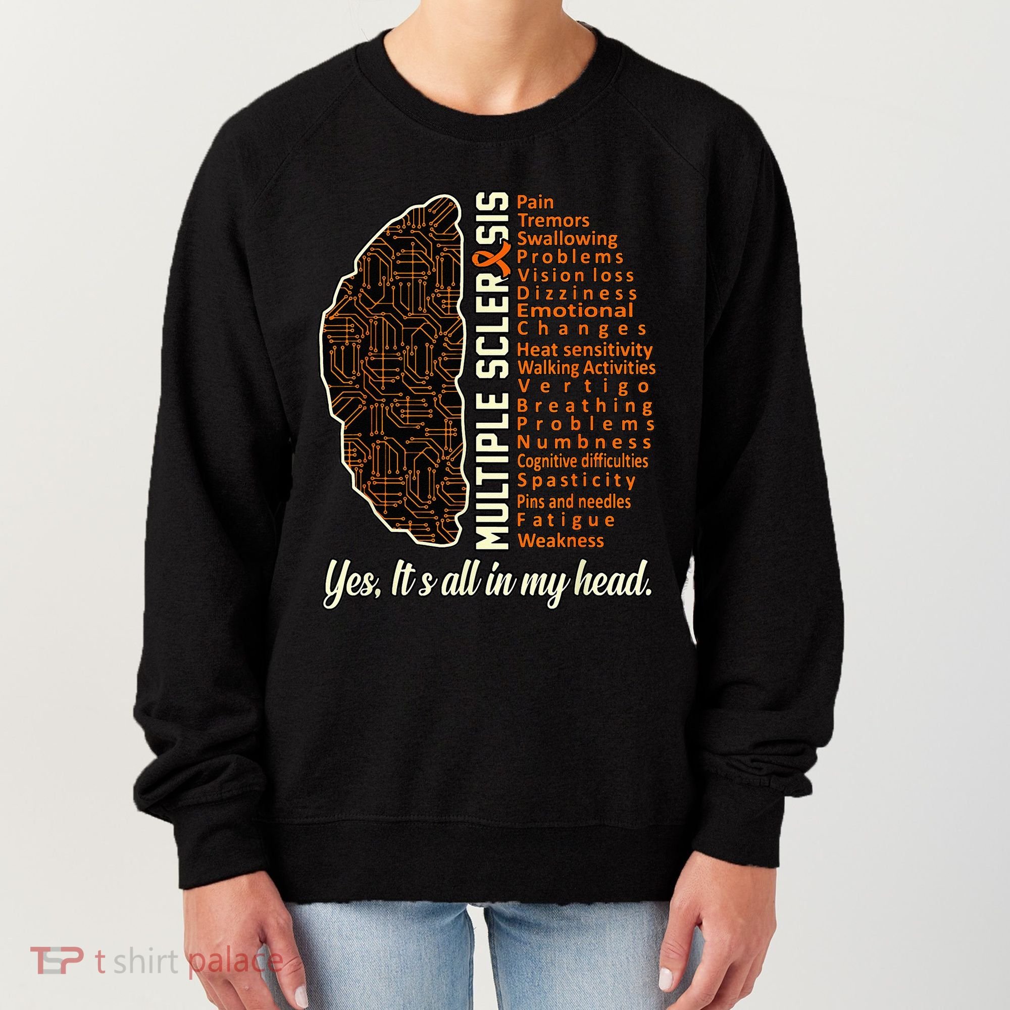 Multiple Sclerosis Facts MS Awareness Support Graphic Women's Sweatshirt