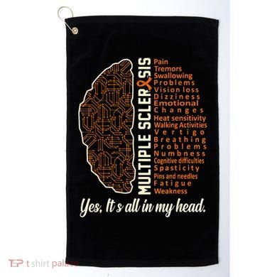 Multiple Sclerosis Facts MS Awareness Support Graphic Golf Towel