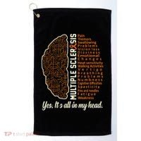 Multiple Sclerosis Facts MS Awareness Support Graphic Golf Towel thumb 0