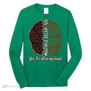 Multiple Sclerosis Facts MS Awareness Support Graphic Long Sleeve Shirt