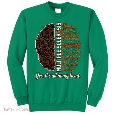 Multiple Sclerosis Facts MS Awareness Support Graphic Sweatshirt