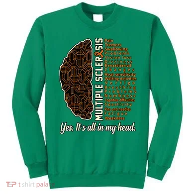 Multiple Sclerosis Facts MS Awareness Support Graphic Sweatshirt