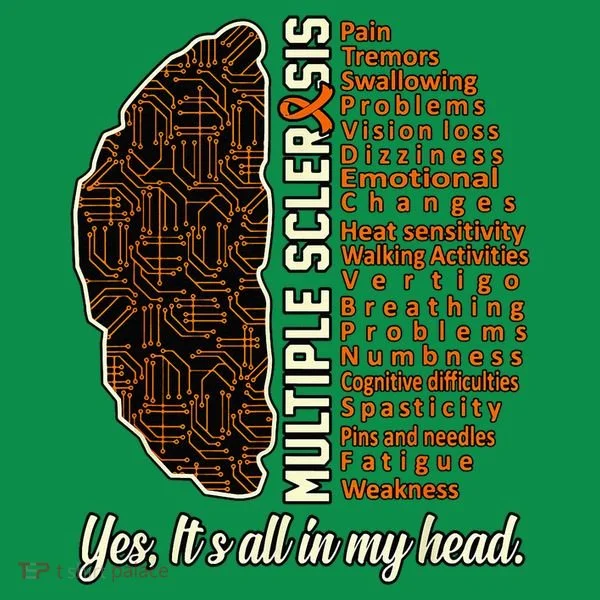 Multiple Sclerosis Facts MS Awareness Support Graphic T-Shirt
