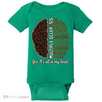Multiple Sclerosis Facts MS Awareness Support Graphic Baby Bodysuit