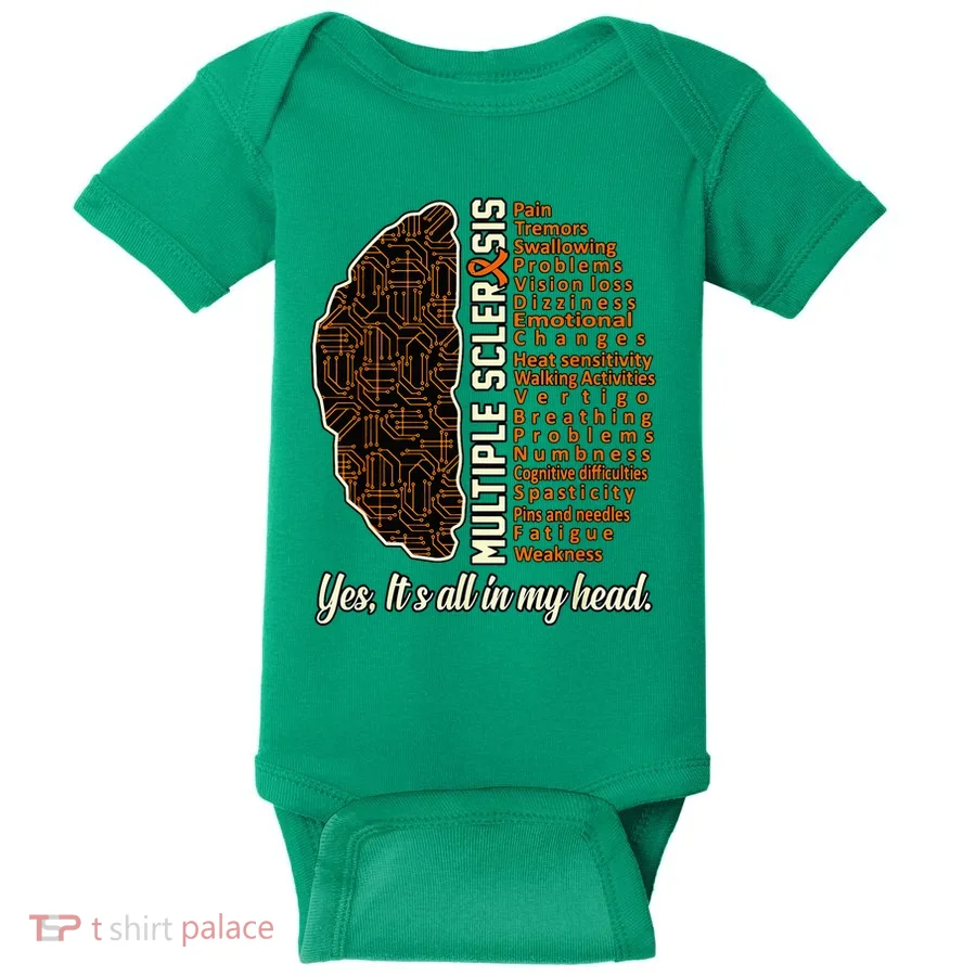 Multiple Sclerosis Facts MS Awareness Support Graphic Baby Bodysuit