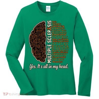 Multiple Sclerosis Facts MS Awareness Support Graphic Women's Long Sleeve Shirt