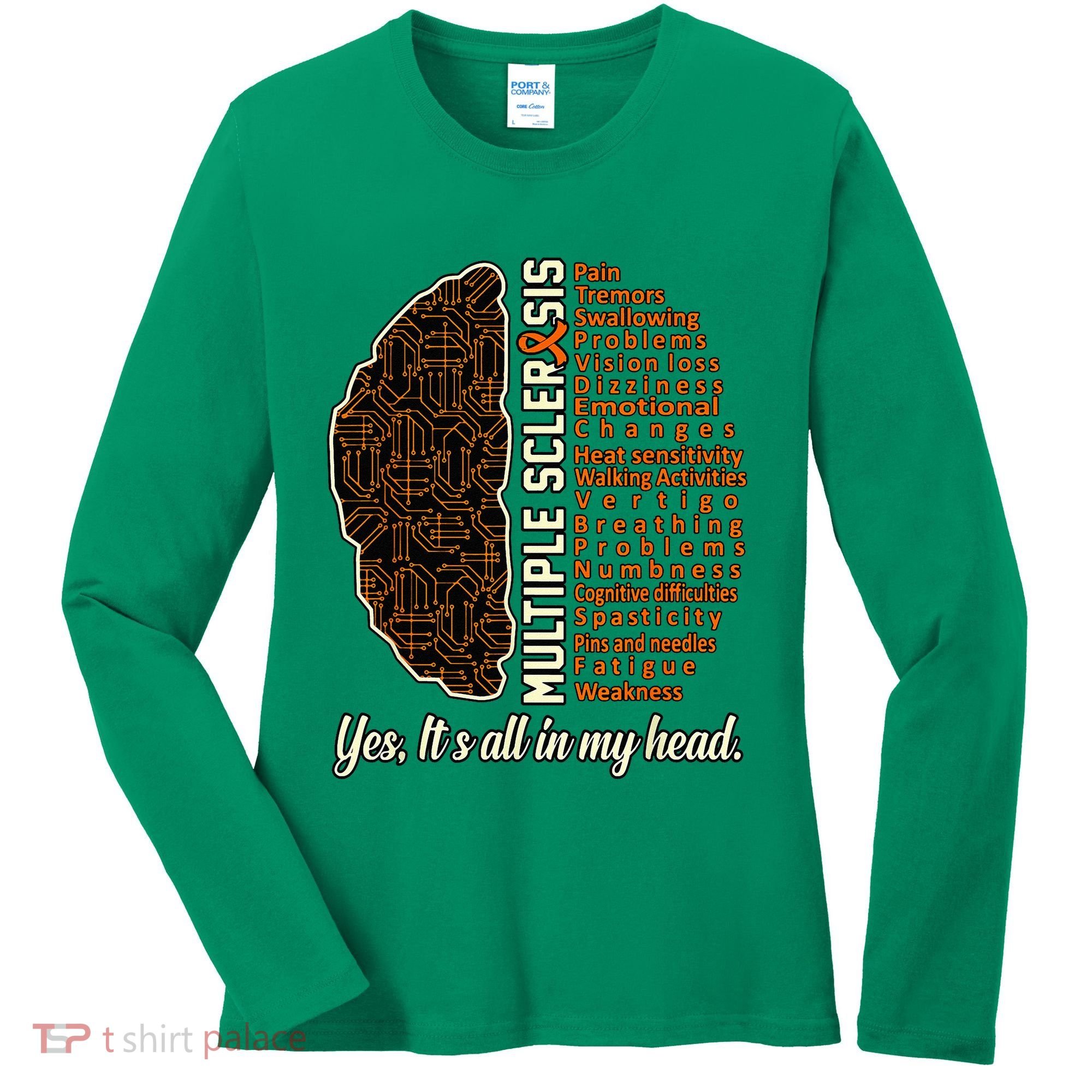 Multiple Sclerosis Facts MS Awareness Support Graphic Women's Long Sleeve Shirt