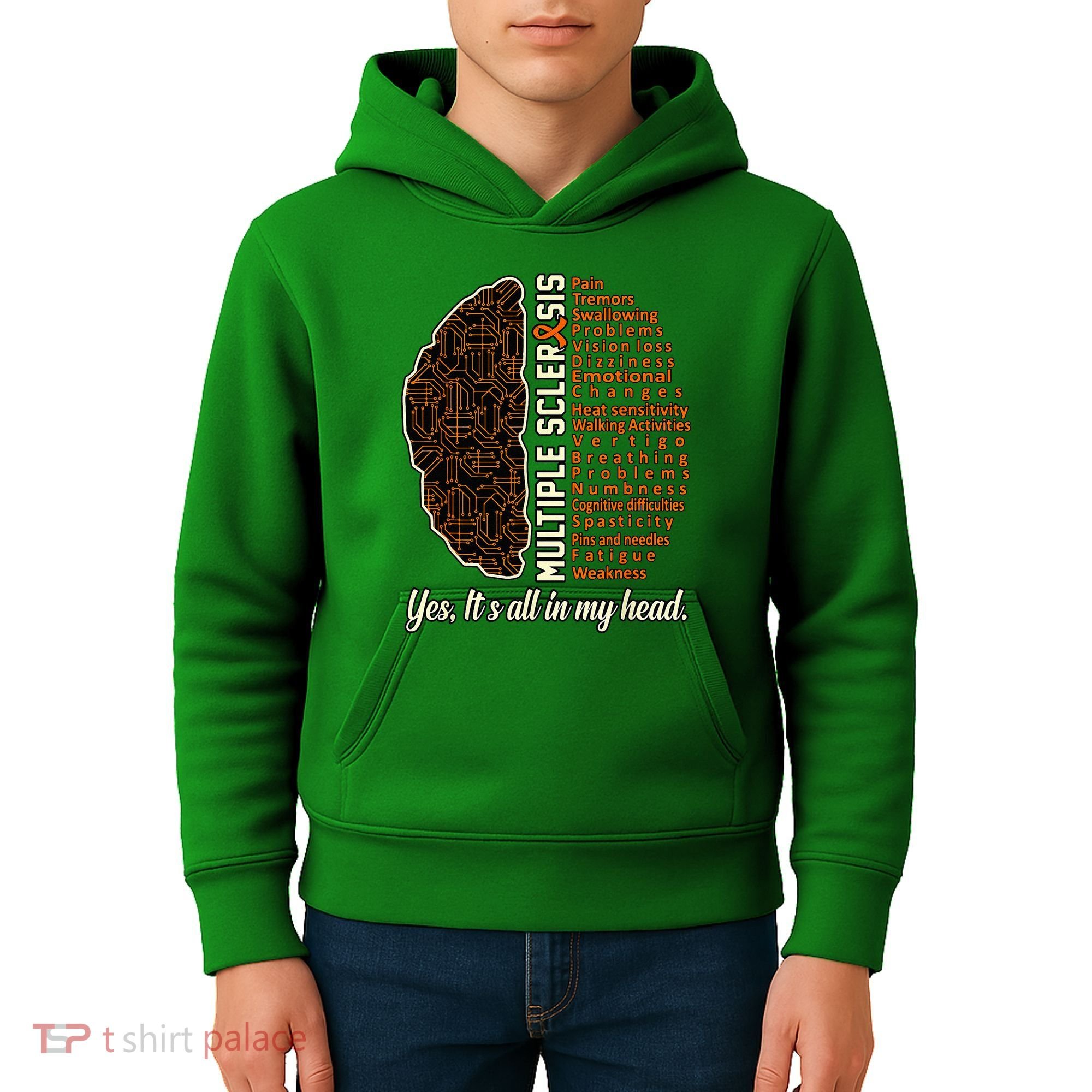 Multiple Sclerosis Facts MS Awareness Support Graphic Kids Hoodie