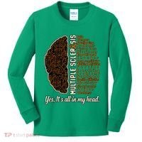 Multiple Sclerosis Facts MS Awareness Support Graphic Kids Long Sleeve Shirt thumb 0