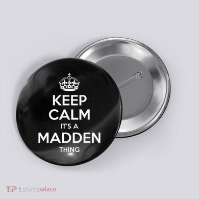Madden Surname Funny Family Tree Birthday Reunion Gift Idea Button