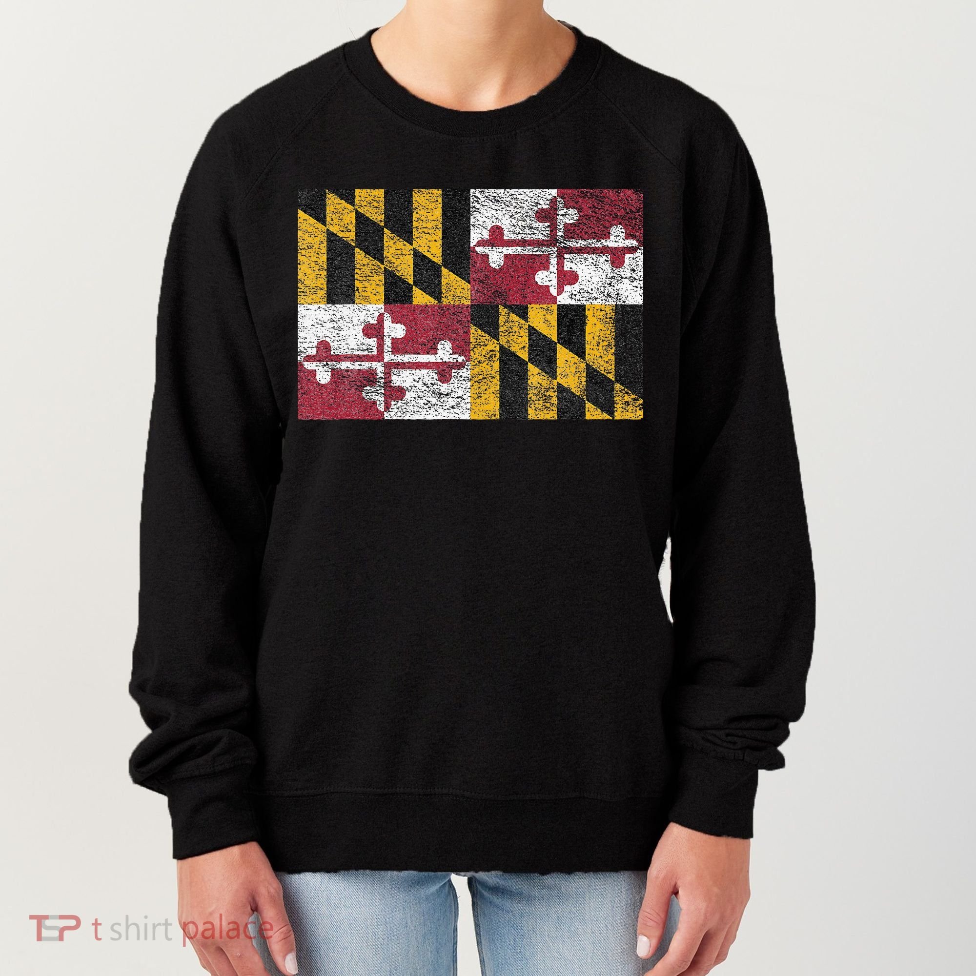 MARYLAND STATE FLAG ANNAPOLIS BALTIMORE CHESAPEAKE BAY Women's Sweatshirt
