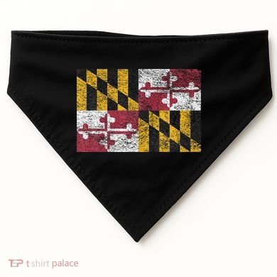 MARYLAND STATE FLAG ANNAPOLIS BALTIMORE CHESAPEAKE BAY USA-Made Doggie Bandana