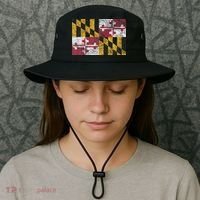MARYLAND STATE FLAG ANNAPOLIS BALTIMORE CHESAPEAKE BAY Bucket Hat thumb 3