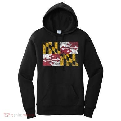 MARYLAND STATE FLAG ANNAPOLIS BALTIMORE CHESAPEAKE BAY Women's Hoodie