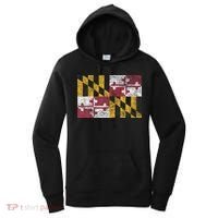 MARYLAND STATE FLAG ANNAPOLIS BALTIMORE CHESAPEAKE BAY Women's Hoodie thumb 0