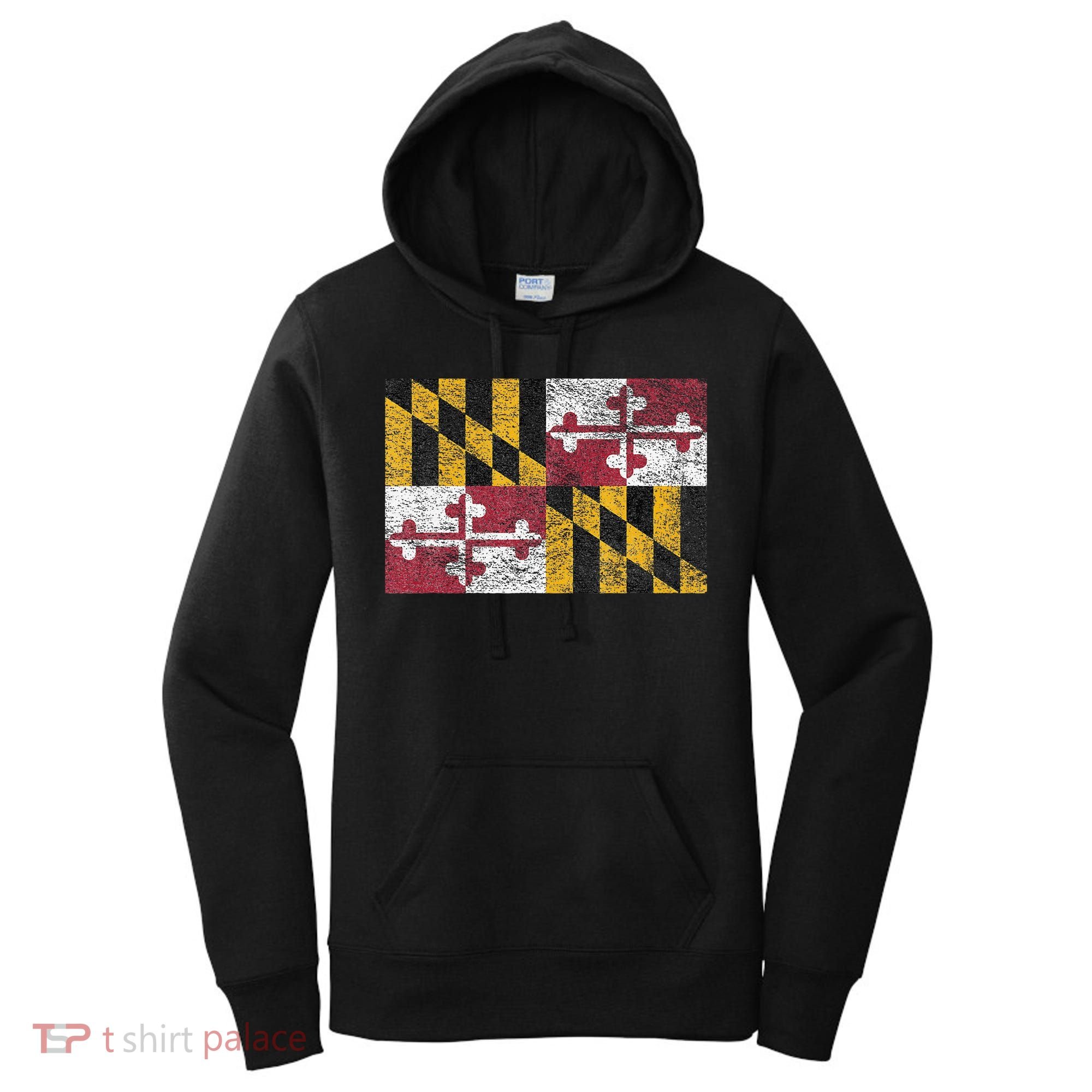 MARYLAND STATE FLAG ANNAPOLIS BALTIMORE CHESAPEAKE BAY Women's Hoodie