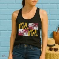 MARYLAND STATE FLAG ANNAPOLIS BALTIMORE CHESAPEAKE BAY Women's Tank Top thumb 2