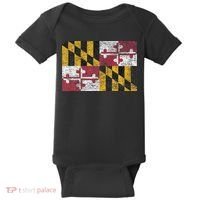 MARYLAND STATE FLAG ANNAPOLIS BALTIMORE CHESAPEAKE BAY Baby Bodysuit thumb 0