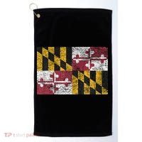 MARYLAND STATE FLAG ANNAPOLIS BALTIMORE CHESAPEAKE BAY Golf Towel thumb 0