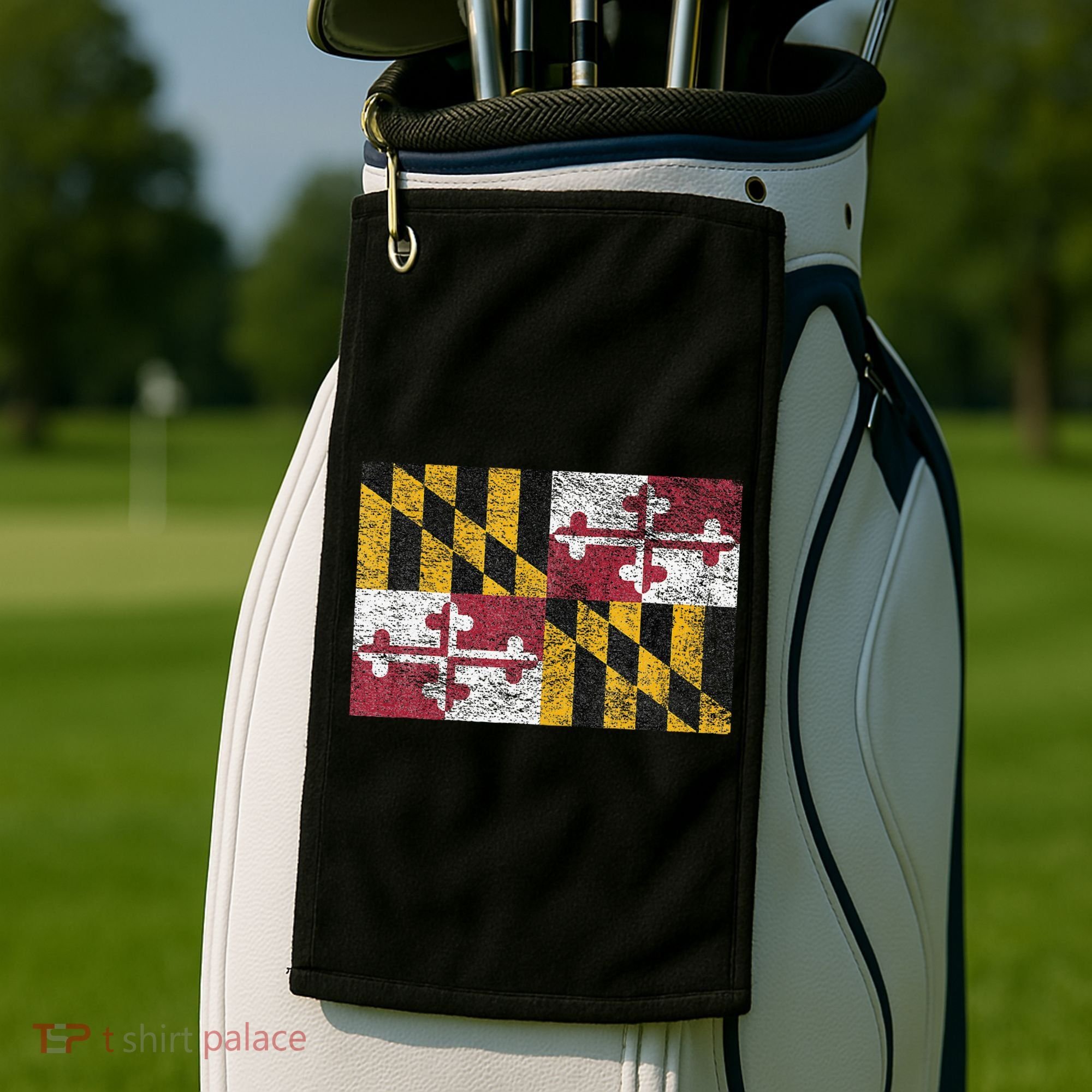 MARYLAND STATE FLAG ANNAPOLIS BALTIMORE CHESAPEAKE BAY Golf Towel