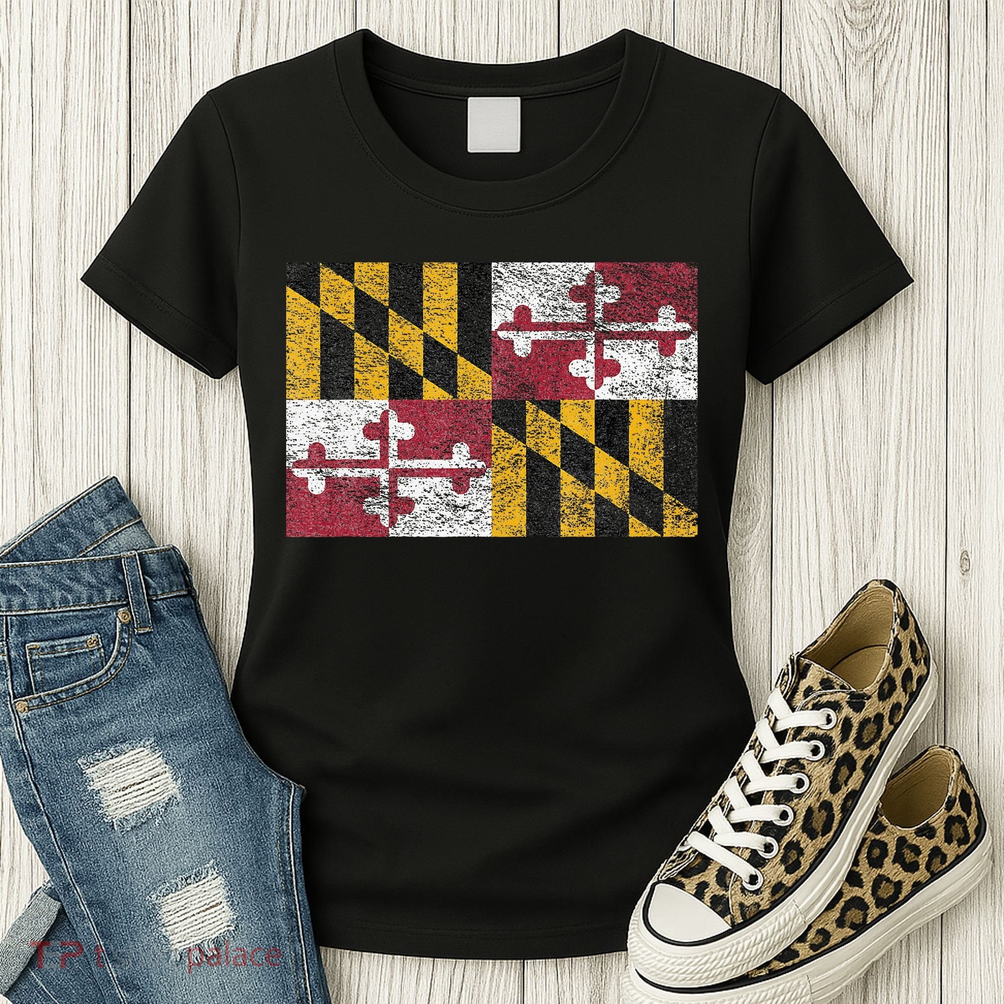 MARYLAND STATE FLAG ANNAPOLIS BALTIMORE CHESAPEAKE BAY Women's T-Shirt