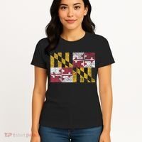 MARYLAND STATE FLAG ANNAPOLIS BALTIMORE CHESAPEAKE BAY Women's T-Shirt thumb 4