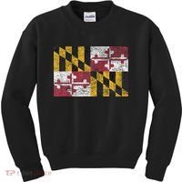MARYLAND STATE FLAG ANNAPOLIS BALTIMORE CHESAPEAKE BAY Kids Sweatshirt thumb 0