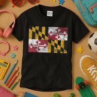 MARYLAND STATE FLAG ANNAPOLIS BALTIMORE CHESAPEAKE BAY Kids T-Shirt thumb 3