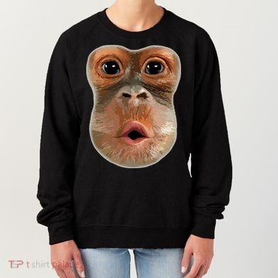 Monkey Stomach Funny Meme Cool Trending Viral Video Women's Sweatshirt