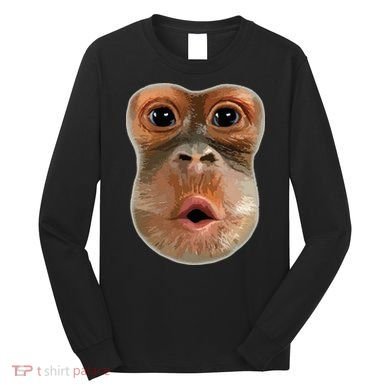 Monkey Stomach Funny Meme Cool Trending Viral Video Long Sleeve Shirt