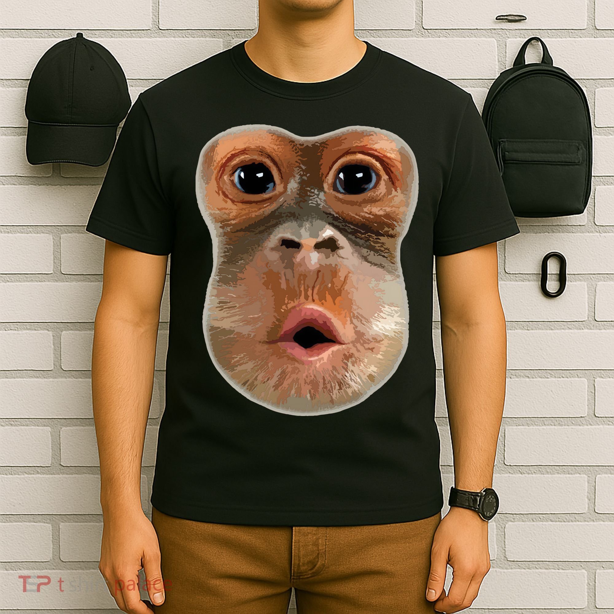 Monkey Stomach Funny Meme Cool Trending Viral Video T-Shirt