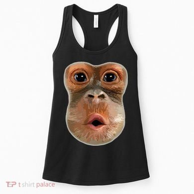 Monkey Stomach Funny Meme Cool Trending Viral Video Women's Tank Top