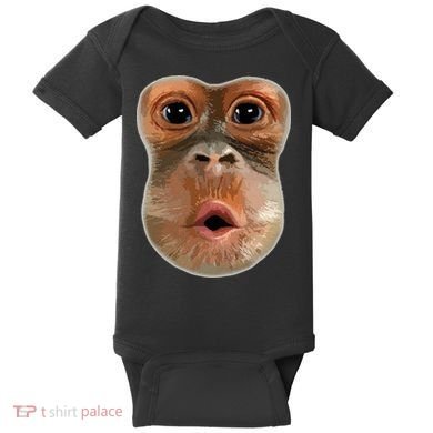 Monkey Stomach Funny Meme Cool Trending Viral Video Baby Bodysuit