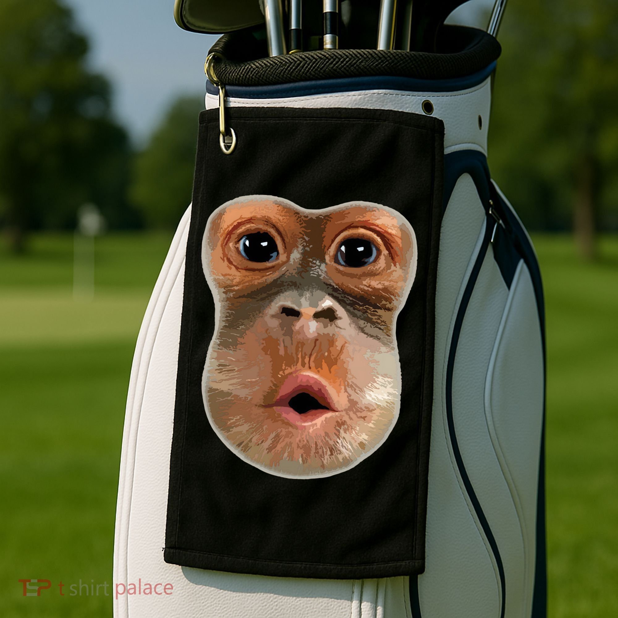 Monkey Stomach Funny Meme Cool Trending Viral Video Golf Towel