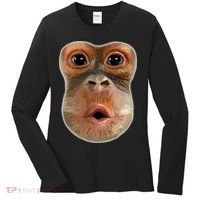 Monkey Stomach Funny Meme Cool Trending Viral Video Women's Long Sleeve Shirt thumb 0