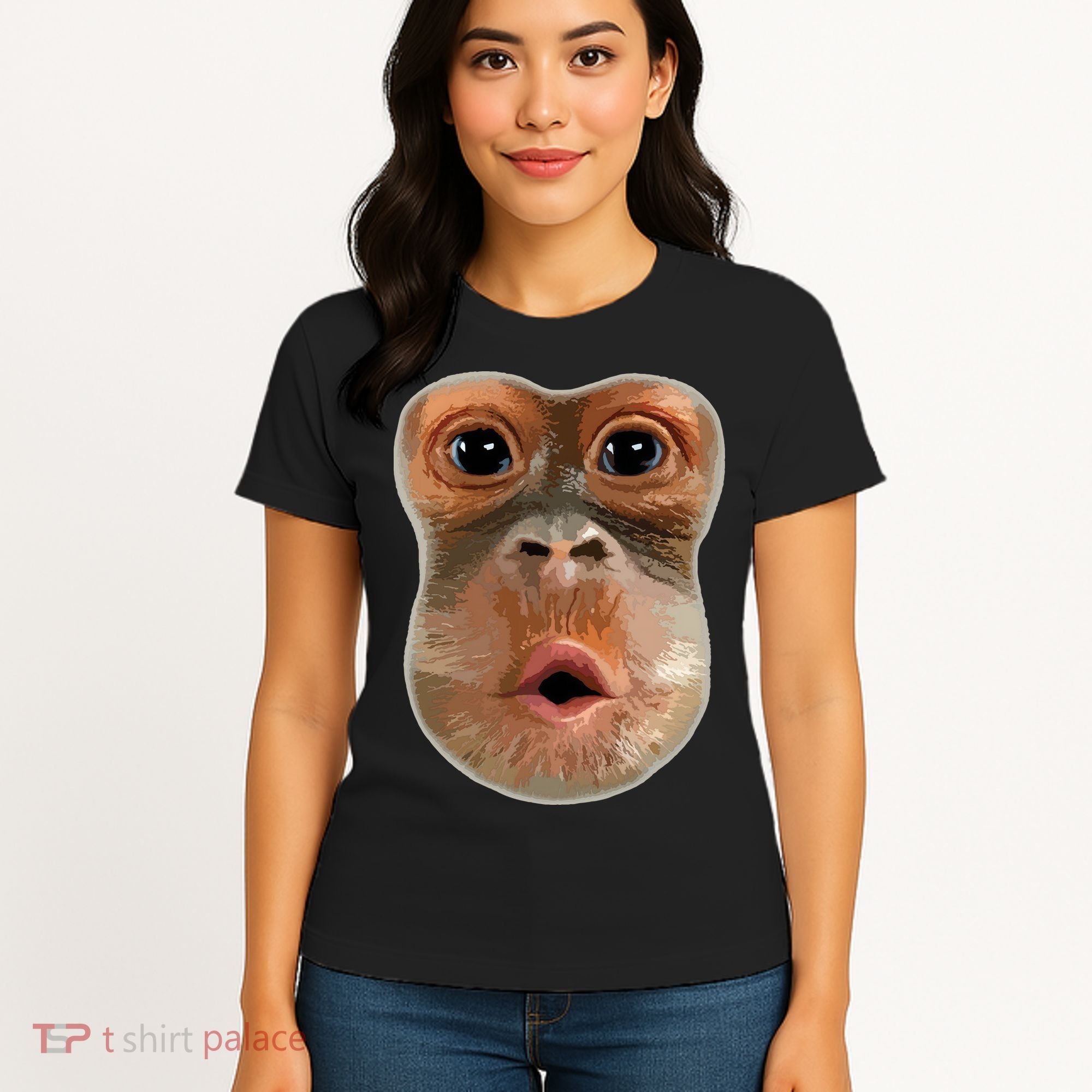 Monkey Stomach Funny Meme Cool Trending Viral Video Women's T-Shirt