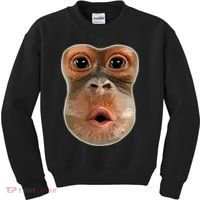 Monkey Stomach Funny Meme Cool Trending Viral Video Kids Sweatshirt thumb 0