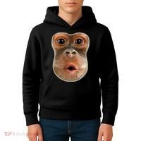 Monkey Stomach Funny Meme Cool Trending Viral Video Kids Hoodie thumb 4