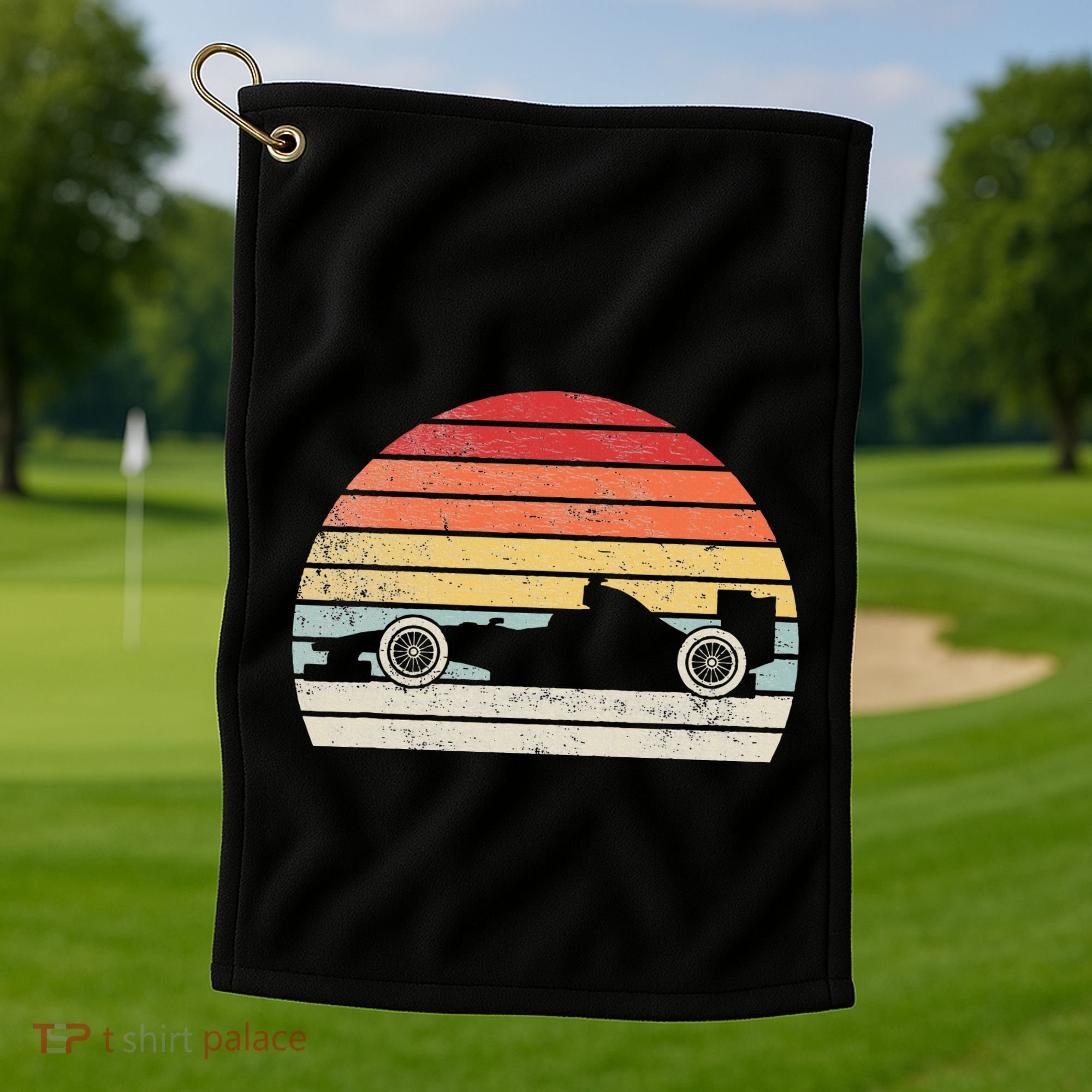 Mechanic Sport Formula Race Car Golf Towel