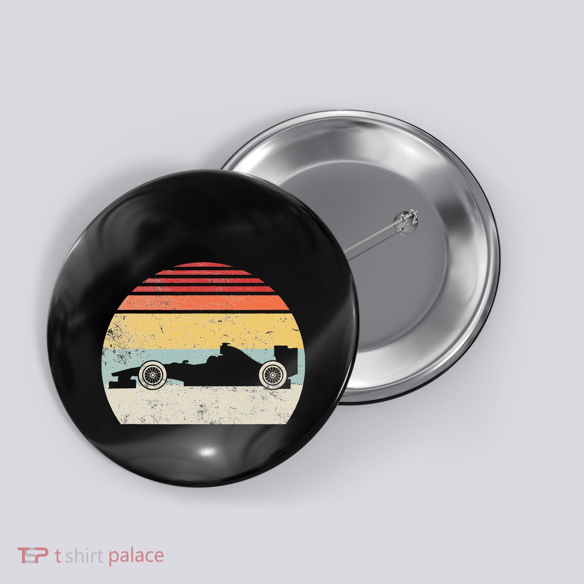 Mechanic Sport Formula Race Car Button