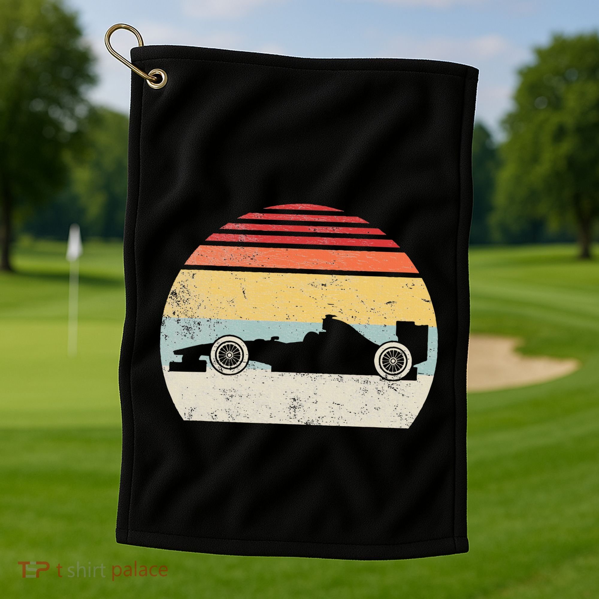 Mechanic Sport Formula Race Car Golf Towel