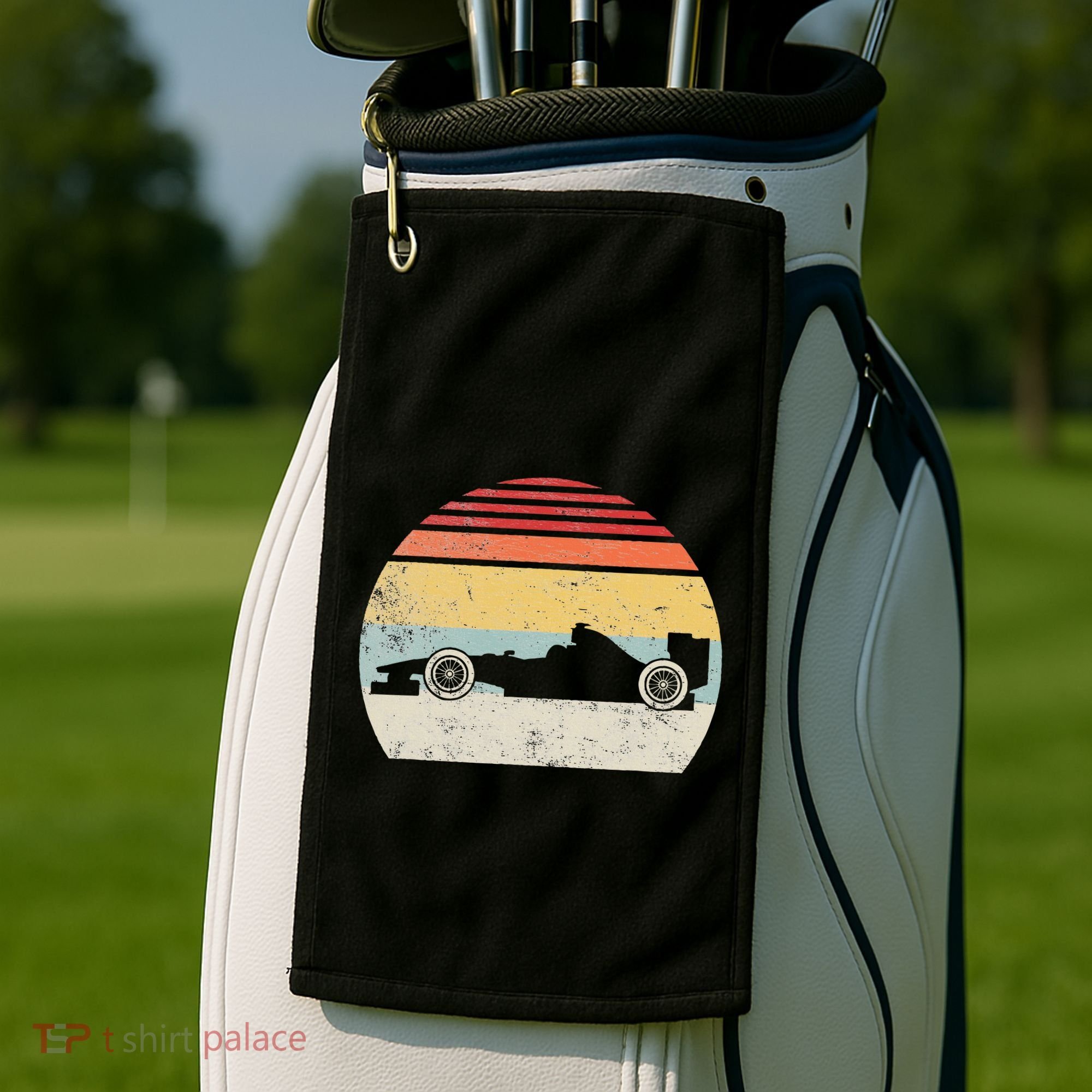 Mechanic Sport Formula Race Car Golf Towel