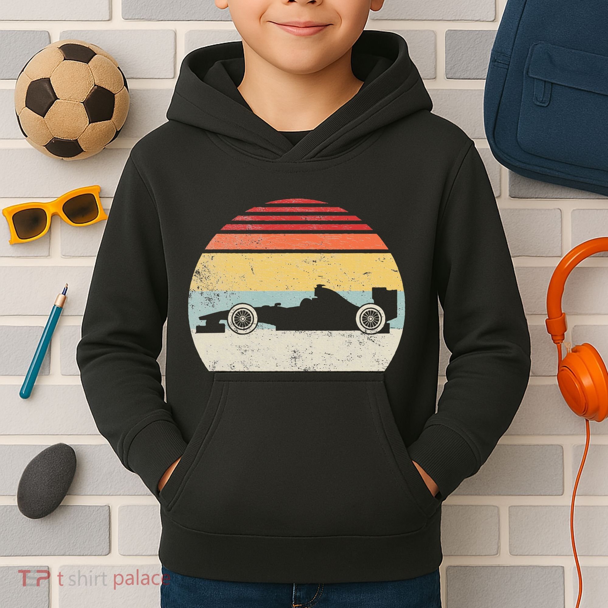 Mechanic Sport Formula Race Car Kids Hoodie