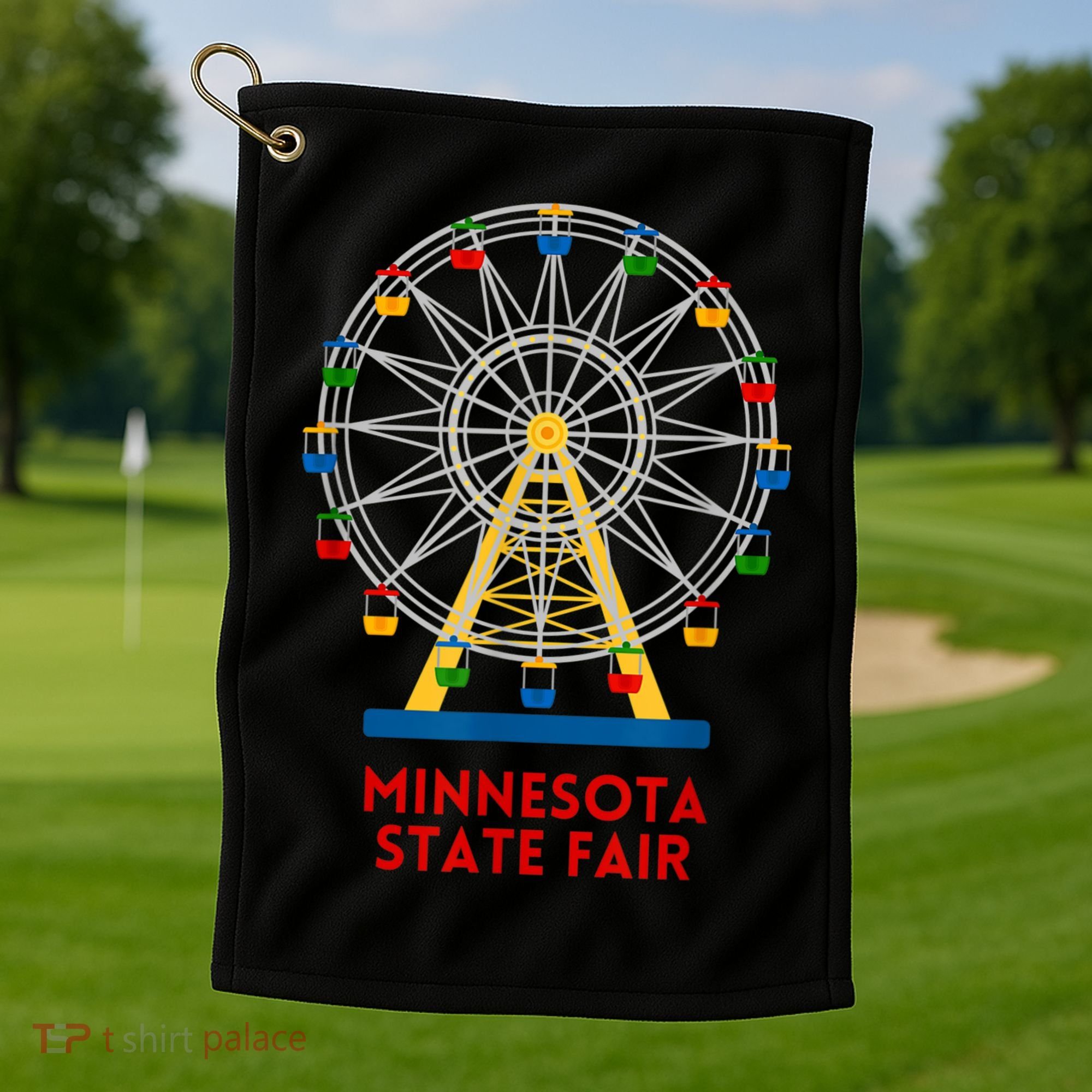 Minnesota State Fair Ferris Wheel County Fair Golf Towel