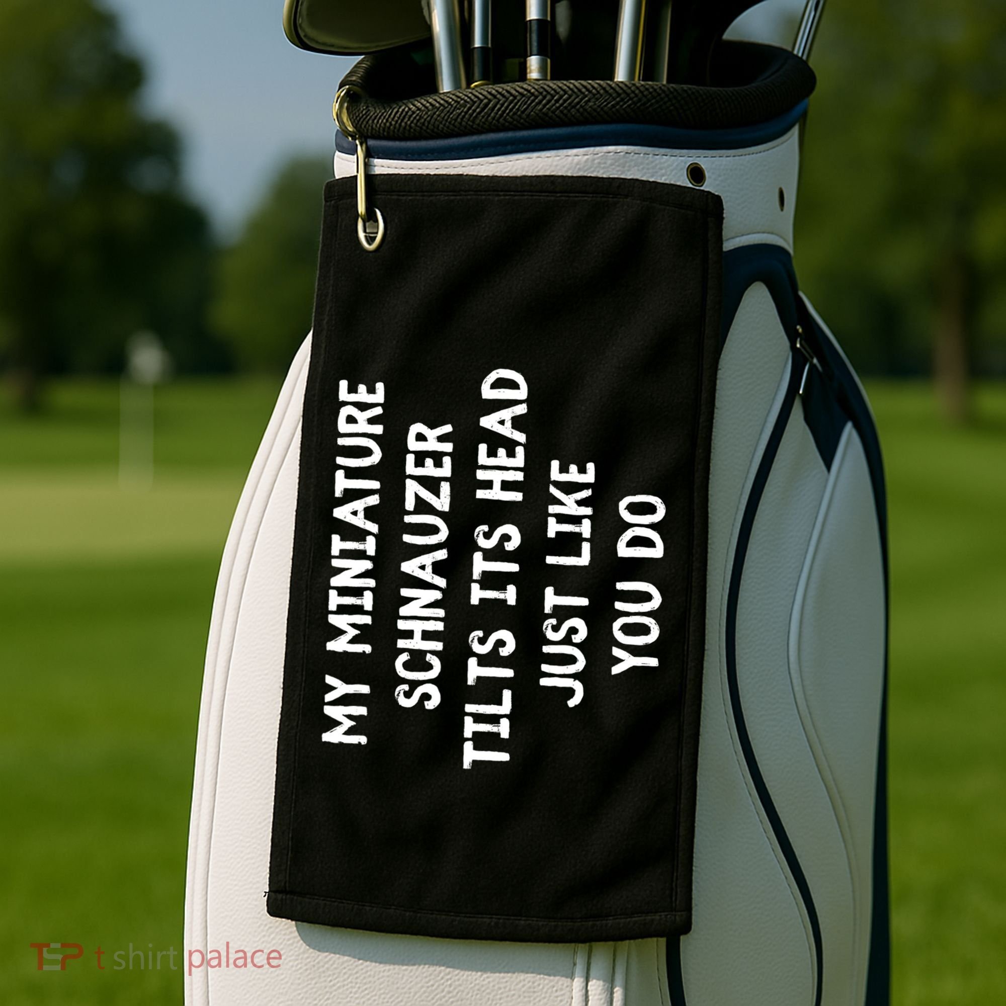 Miniature Schnauzer Funny Dog Lover Gift Cute Great Gift Golf Towel